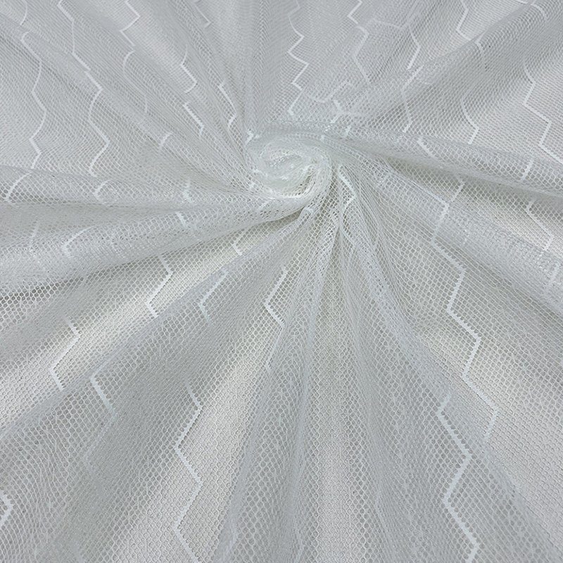 Lace Fabric Wave Jacquard Polyester Warp Knit for Women's Wear Wholesa 5